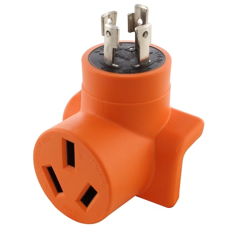 Ac Works Plug Adapter, 10-50R, L14-30P, 10-50P, L14-30P, 0 ft., Orange WDL14301050